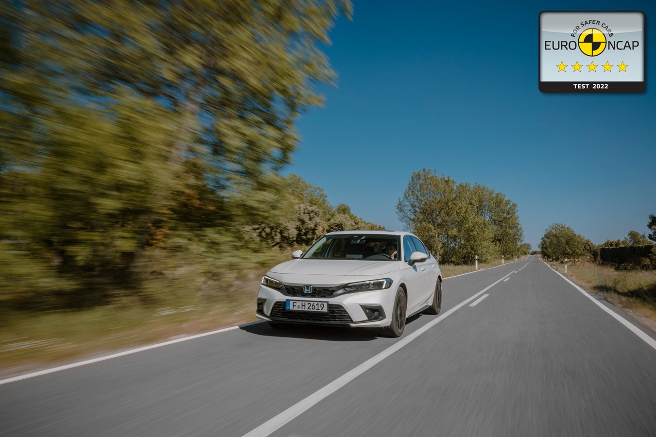 La toute nouvelle Honda Civic e:HEV décroche la notation maximale de 5 étoiles lors du dernier test Euro NCAP